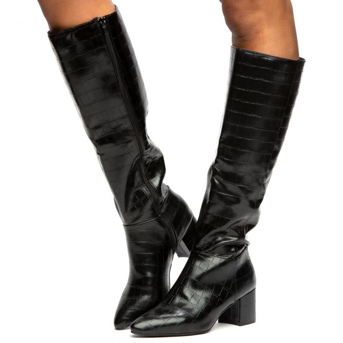 Rapid-18 Knee High Boots Black