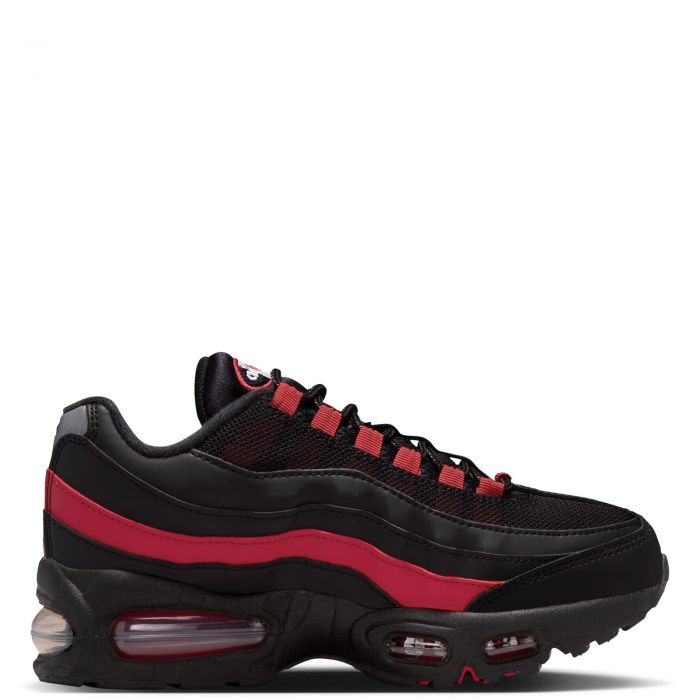 Grade-School Air Max 95 Black/Black-Team Crimson-Wolf Grey
