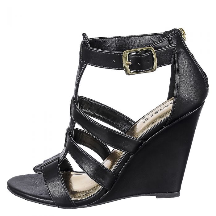 wedge dress shoes black