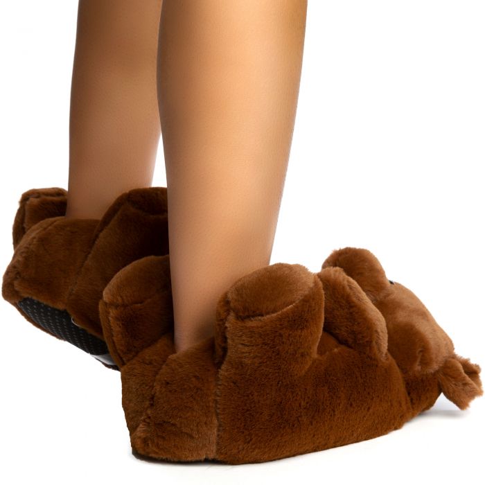Plush-01 Bear Fuzzy Slippers Coco