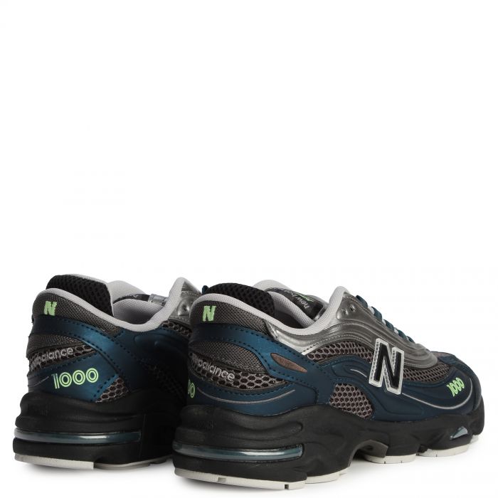 1000 Deep Ocean with Dark Silver Metallic and Mint Flash