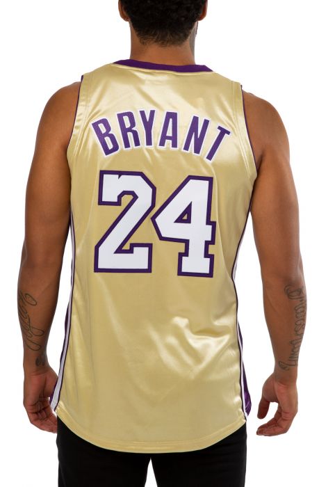 Los Angeles Lakers Kobe Bryant Hall of Fame Authentic Jersey Gold