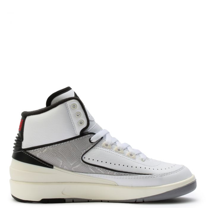 Grade School Air Jordan 2 Retro White/Fire Red-Black-Sail