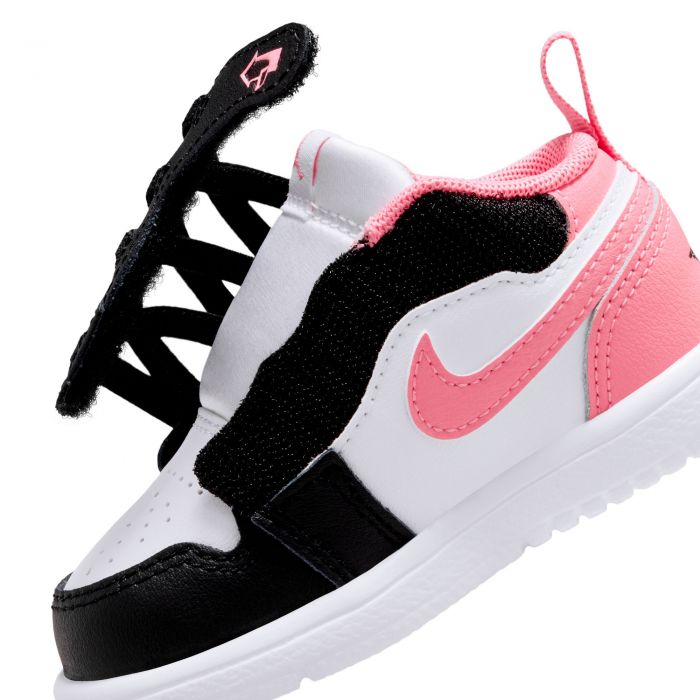 Toddler Jordan 1 Low Alt Black/Pink Gaze-White