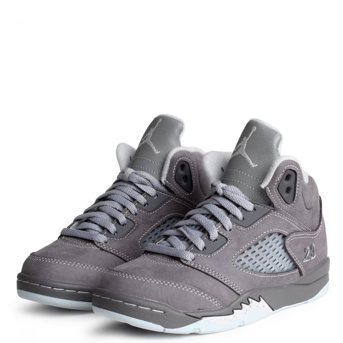 Pre-School Air Jordan 5 Retro Wolf Grey  Lt Graphite/White-Wolf Grey