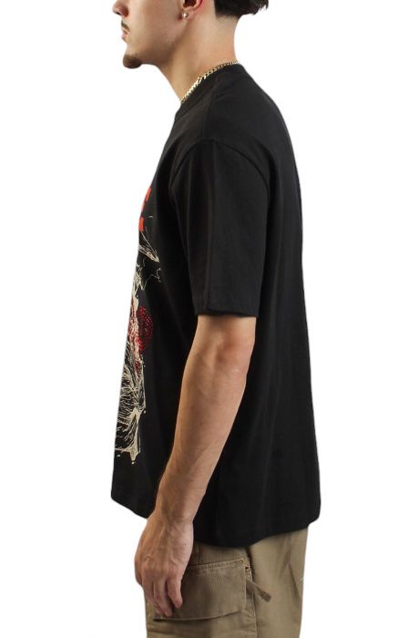 Skull Yellowstone Sashiko T-Shirt Black