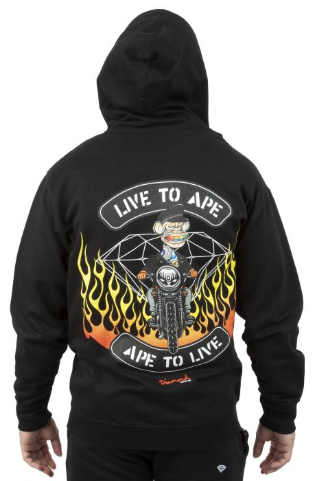 Live To Ape Zip Jacket Black