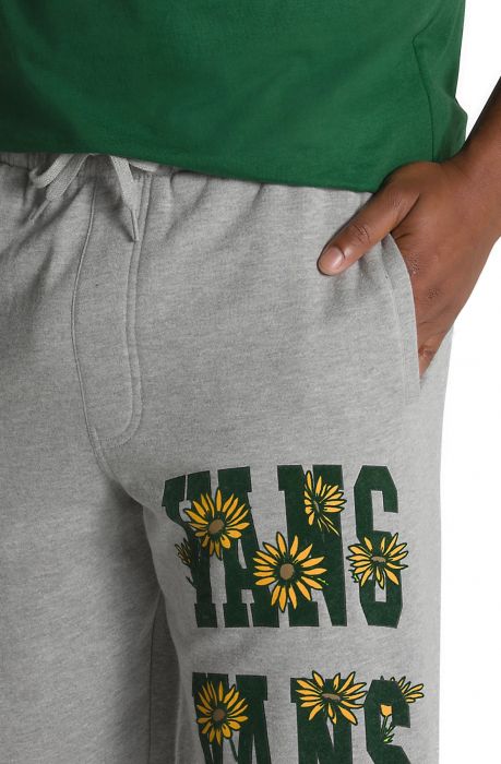 Flower Relaxed Sweatpants Grey