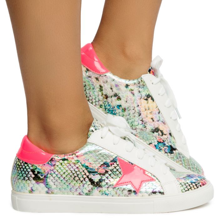 Dale Animal Print Sneakers Fuchsia