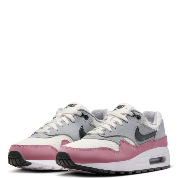 Grade School Air Max 1  Summit White/Dk Smoke Grey-Wolf Grey