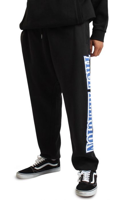 Exaggerated Icon Jogger  Black