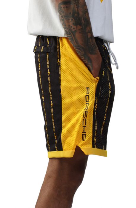 PUMA x PORSCHE Basketball Shorts Black/Sport Yellow
