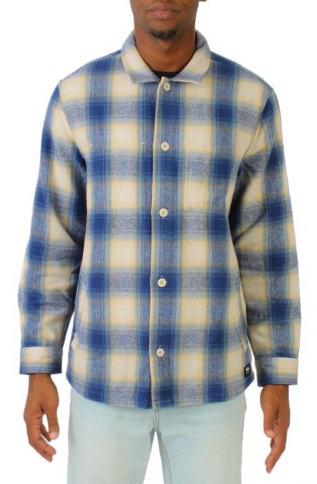 Pemberton Long Sleeve Shacket  Blue