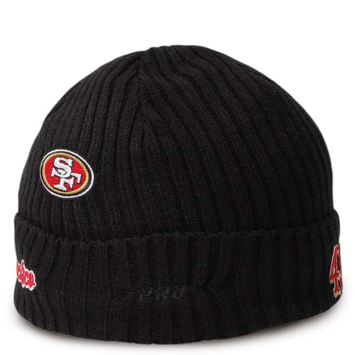 San Francisco 49ers Script Beanie  Black