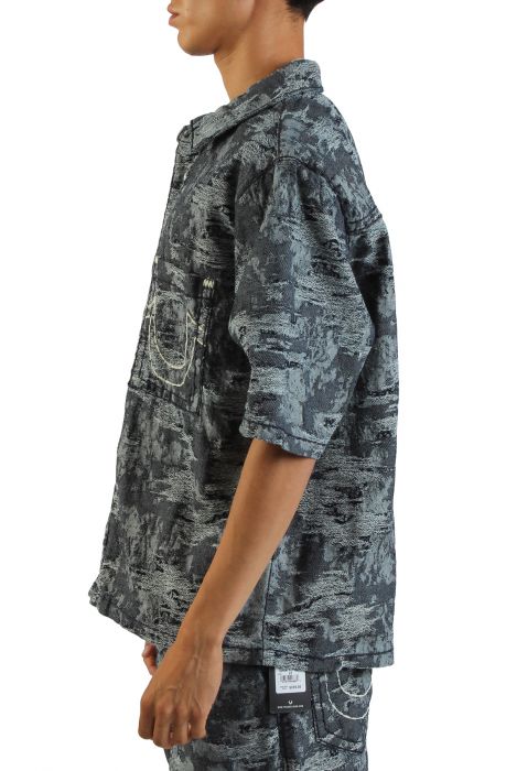 Super T Oversize Jacquard Shirt Alley Loop Light Wash