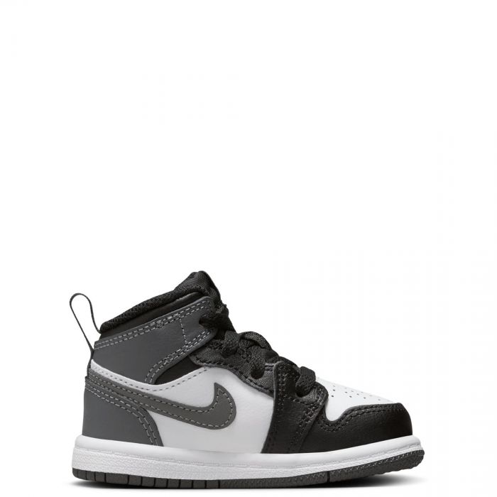 Toddler Jordan 1 Mid Black/Iron Grey-White