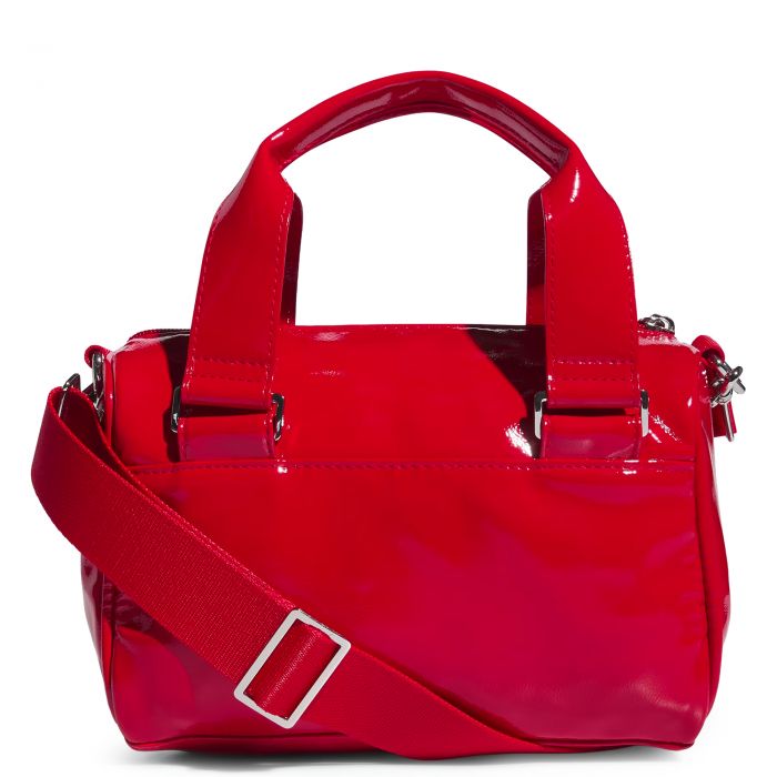 Patent Trefoil Crossbody Bag Scarlet Red