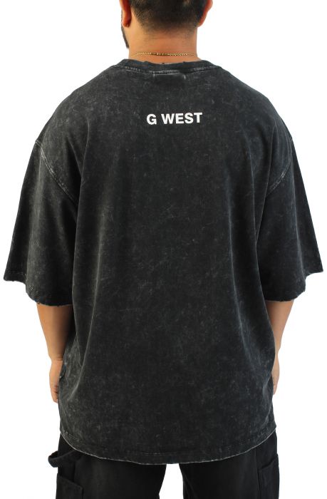 G WEST Trust the Process T-Shirt GWJMTST9451-WBLK - Shiekh