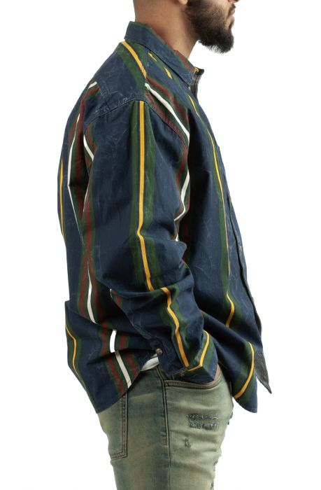 Kane Long Sleeve Shirt Dress Blues