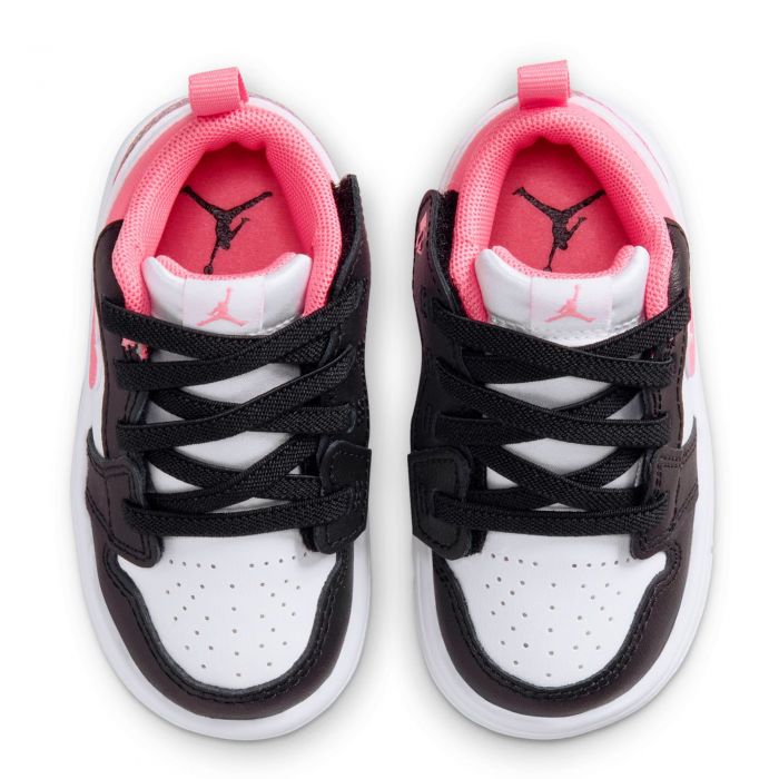Toddler Jordan 1 Low Alt Black/Pink Gaze-White