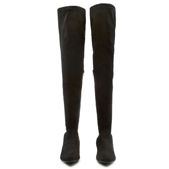 Vickie-41TH Over The Knee Boot Black Suede