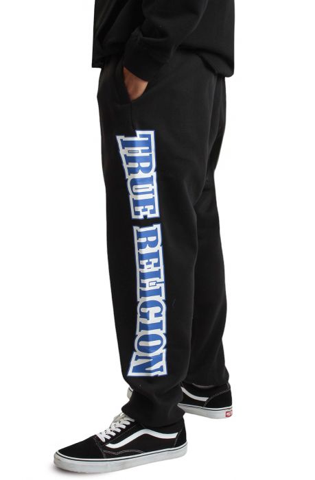 Exaggerated Icon Jogger  Black