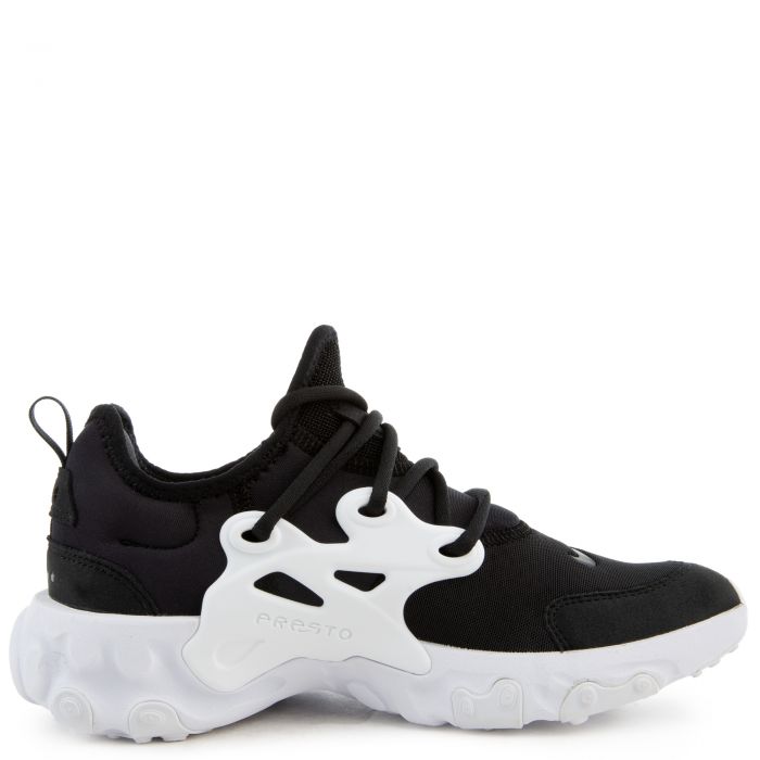 nike react presto black and white