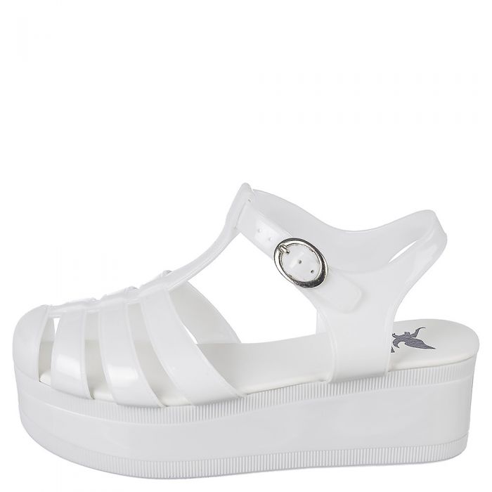 TWIN TIGER Disco-01 Jelly Platform Sandals DISCO-01/WHITE - Shiekh