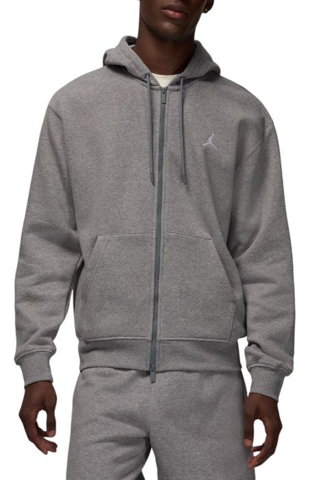 Brooklyn Fleece Full-zip Hoodie Carbon Heather/White