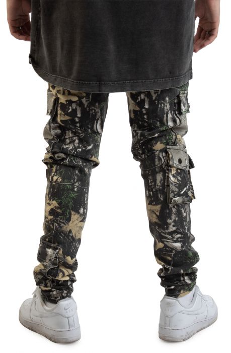 Arrow Skinny Cargo Pants Woodland Camo