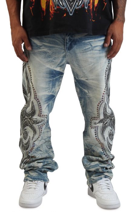 Long Straight Luminous Jeans Lowell Blue