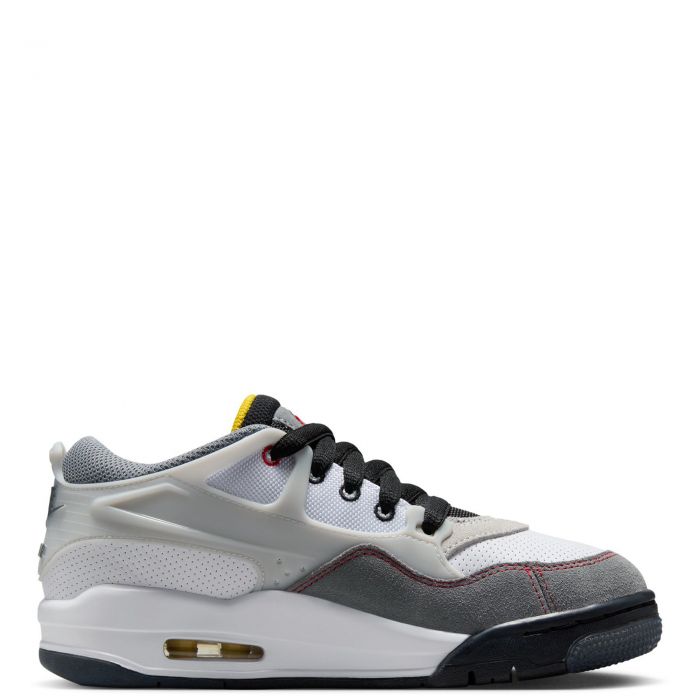 Grade-School Air Jordan 4 RM Premium White/Fire Red-Black/Smoke Grey