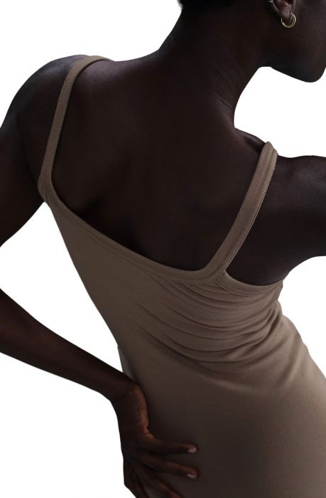 Tight Mini-Rib Tank Dress Mink Brown/Mink Brown