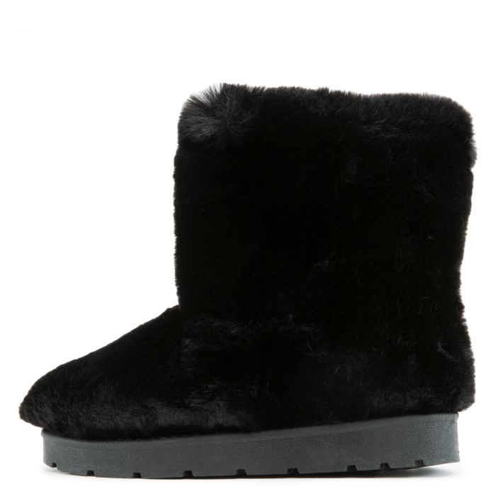 Frozen-26 Fur Boots Black Fur