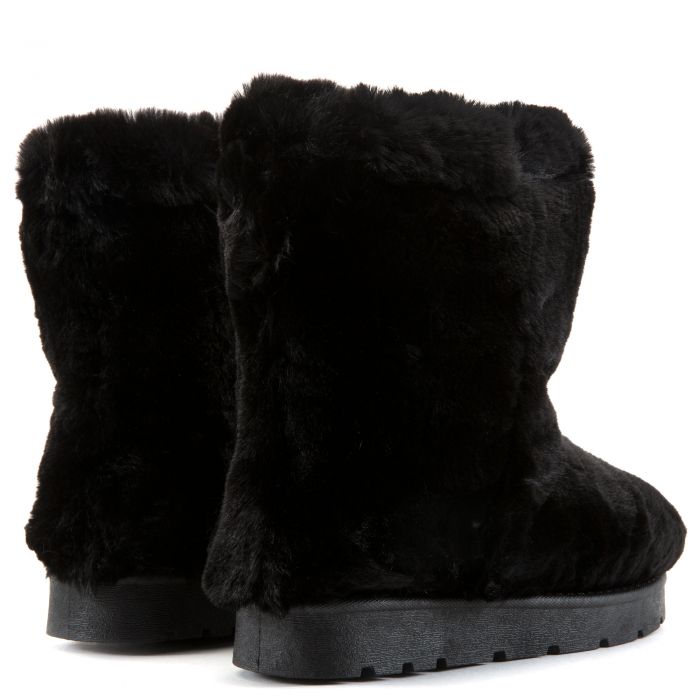 Frozen-26 Fur Boots Black Fur