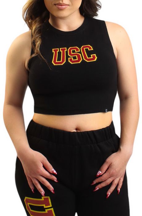 USC Knit Top  Black