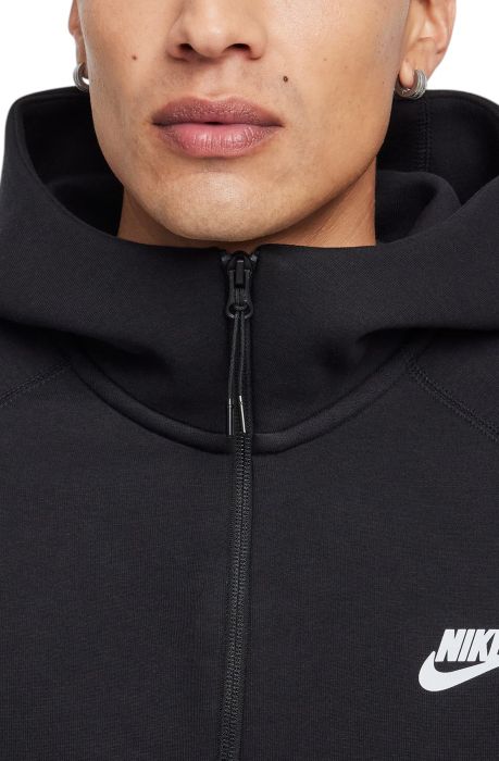 Tech Windrunner Reflective Details Fleece Full-Zip Jacket Black/Bemis Silver