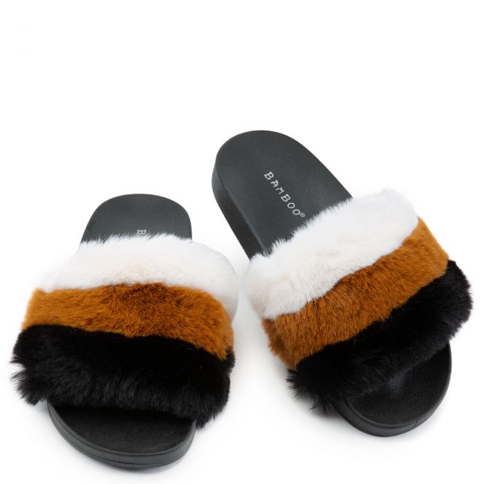 mindy faux fur and leather sneaker