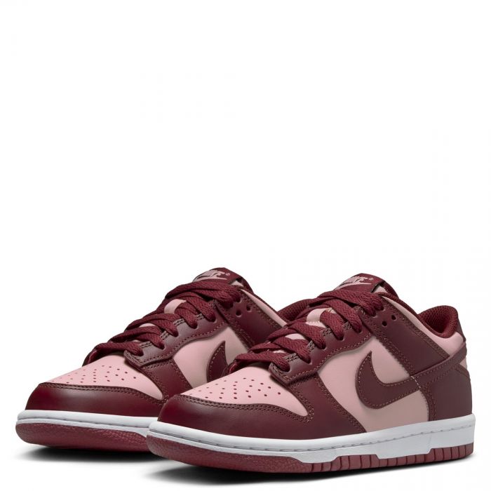Grade-School Nike Dunk Low DARK TEAM RED/DARK TEAM RED-ECHO PINK