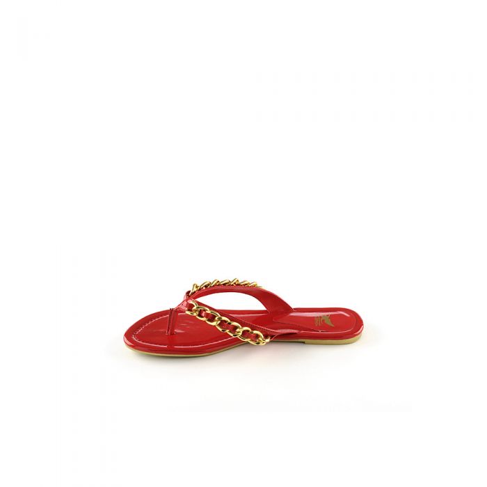 Women's Maui-02 Chain Thong Sandal Red/Gold