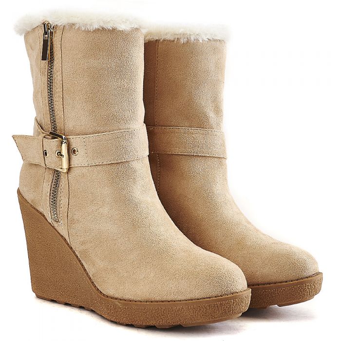 Women's Selina-35 Wedge Ankle Boot Natural