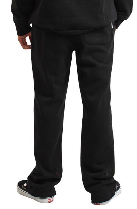 Puff Print Stacked Sweat pant  Black