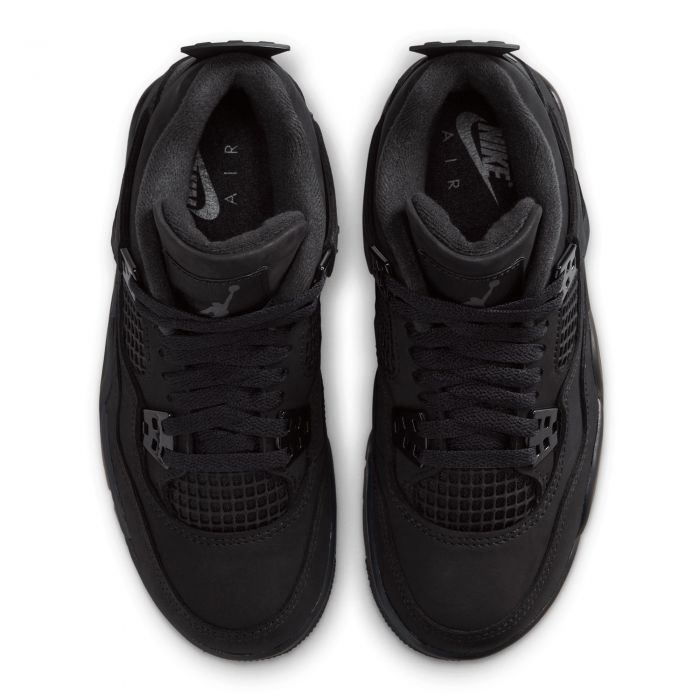 Grade-School Air Jordan 4 Retro Black Cat  Black