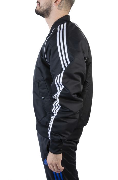 Quilted SST Bomber Jacket Black