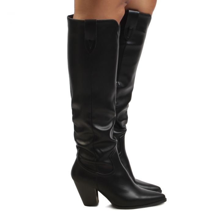 Mondee-1 Straight Cut Cowboy Boot  black