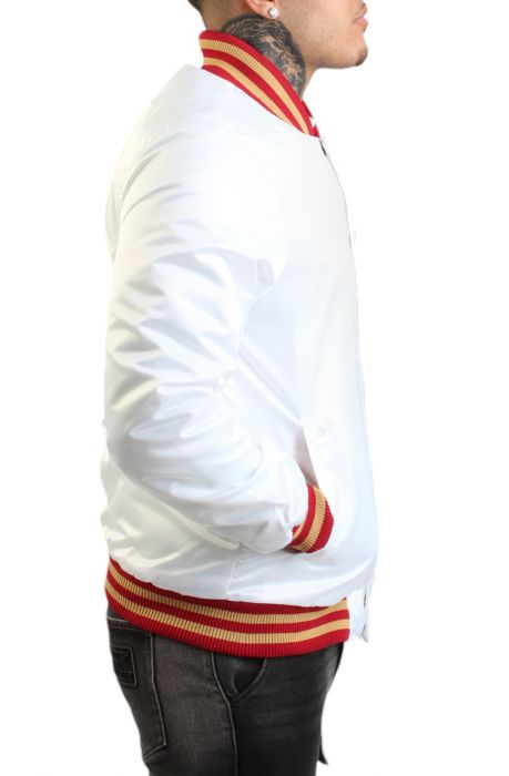 NFL San Francisco 49ers Varsity Jacket  White/Red/Gold