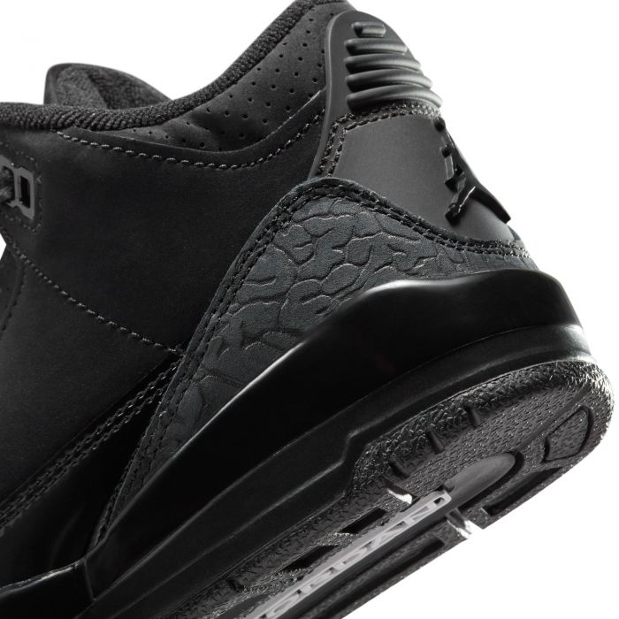 Pre-School Jordan 3 Retro Black/Dark Charcoal-White