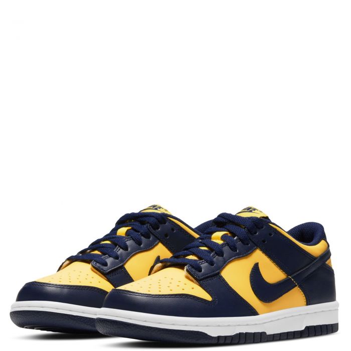 Grade School Dunk Low  Varsity Maize/Midnight Navy-White