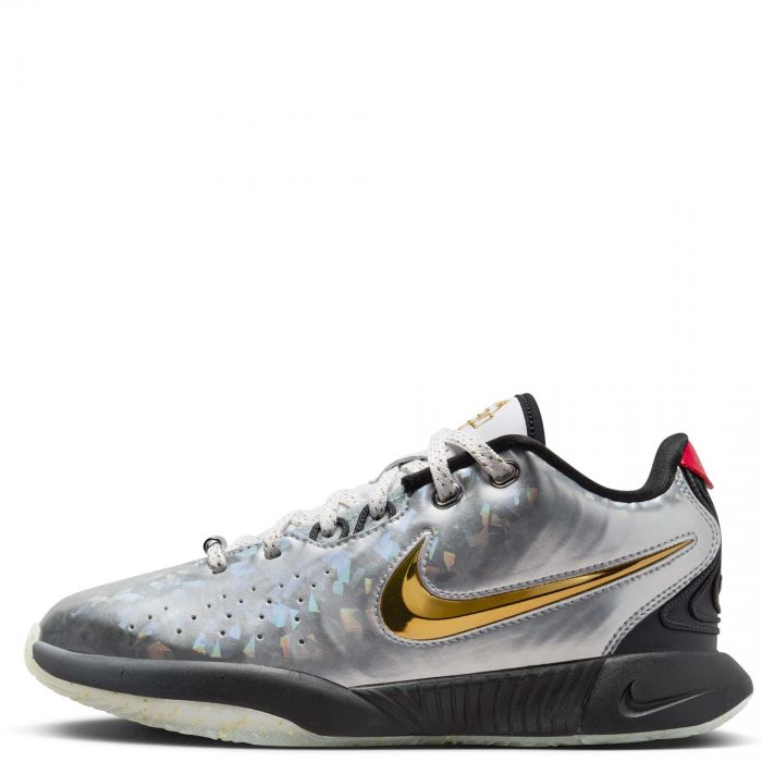 Grade School LeBron XXI SE Metallic Silver/Metallic Gold-Black
