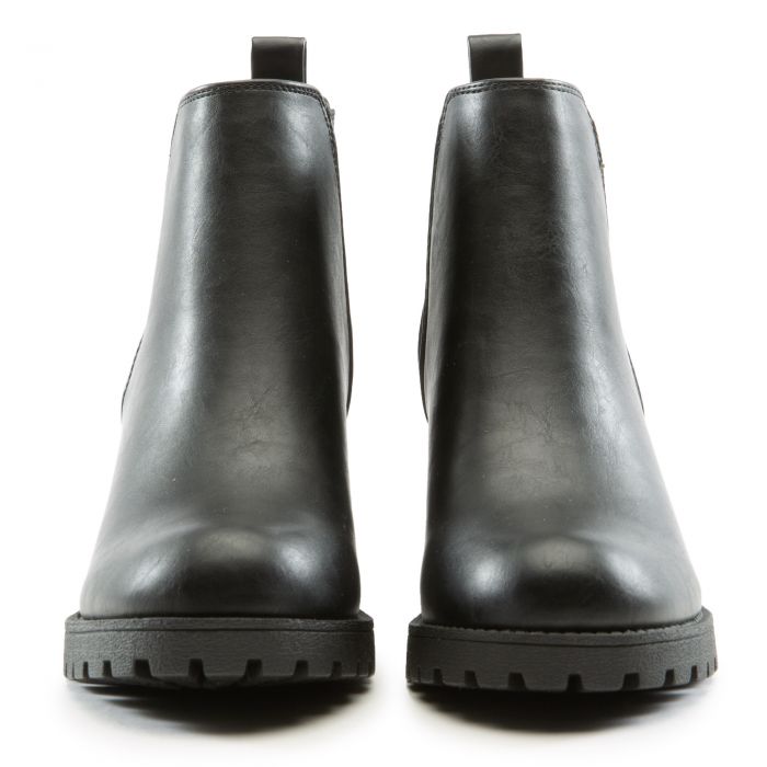 Origami-S Low Heel Bootie Black PU